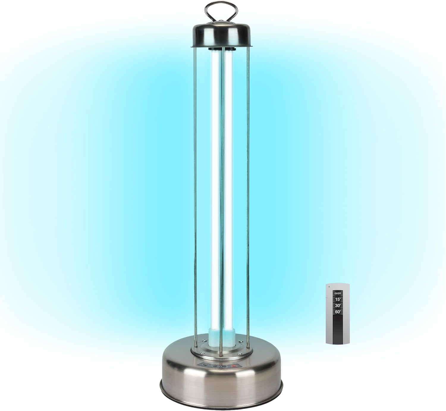 Whole Room Surface UV Light Sanitizer - USA 100W Professional Grade UV-C Lamp for Commercial & Home Use With Timer, & 10,000hr Bulb, EPA Registered, Lab Certified 99.9% Germ Kill in 15 Mins