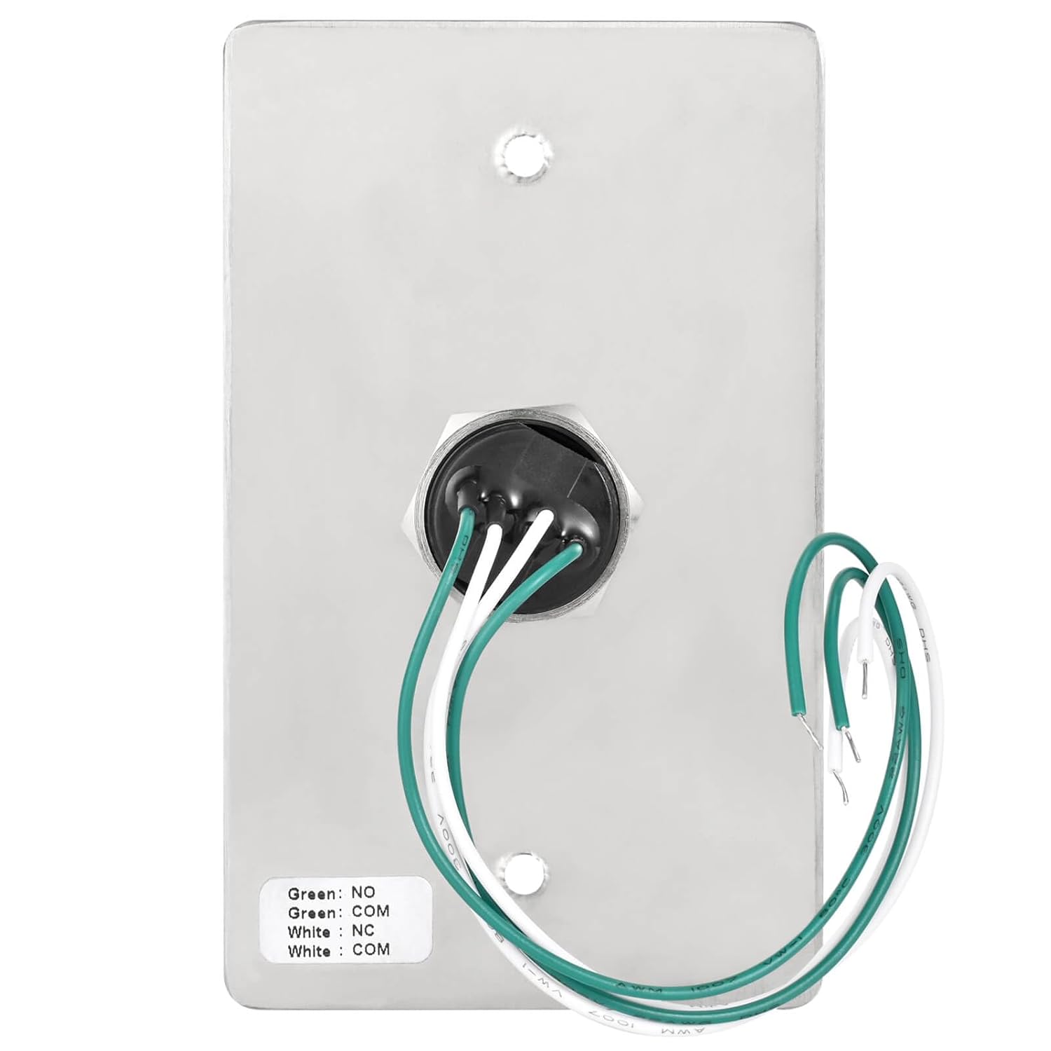 Push to Exit Button for Door Access Control Big Press Button IP68 Waterproof 304 Stainless Steel Shell with Back Mounted Box NO/COM Output