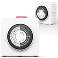 G-ELEK Timers for Electrical Outlets Indoor, 24-Hour Dual Outlet Timer, Christmas Tree Timer Indoor, 3 Prong Light Timers Indoor, Daily Cycle Lamp Timer, 125V 15A, ETL Listed, 2 Pack