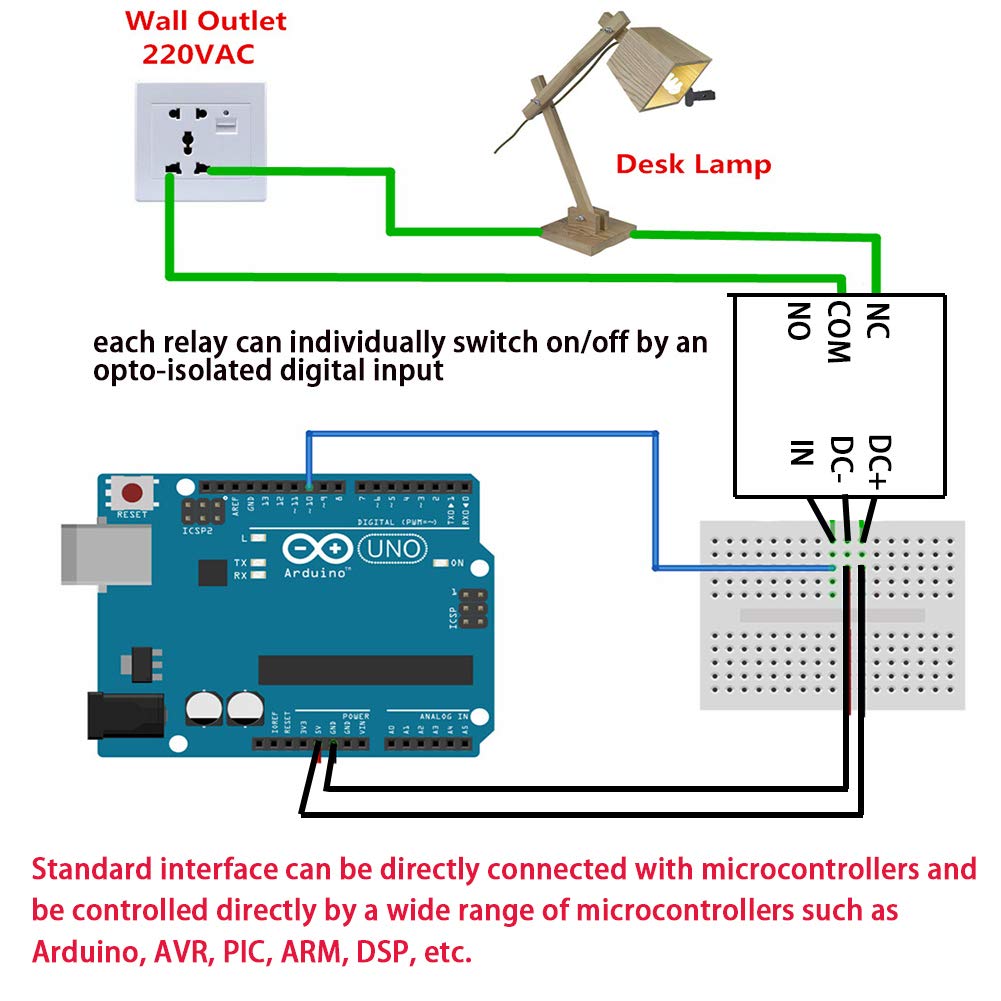 12V Relay 6 Channel Relay Module with Optocoupler High/Low Level Trigger for Arduino