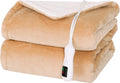 Electric Heated Blanket Throw Size, Washable Blanket Warmer for Home for Adults, Fast Heating, Super Cozy Soft Flannel 50" x 60", 9 Heat Levels, 1-9H Auto-Off, ETL Certified, Camel