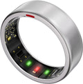 Ring OnePlus - Ultra-Thin Titanium Smart Ring - 7 Days Battery Life - Fitness/SPO₂/Stress/HR/Sleep Skin Temperature Tracker - No App Fee - iOS&Android Compatible (Silver,Size 12)