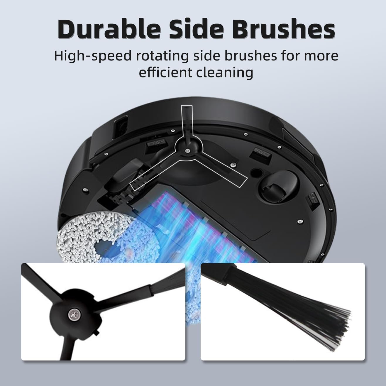 24Pcs Qrevo S Accessories Kit Replacement Compatible with Roborock Qrevo S/Qrevo Plus/Qrevo Pro Robot Vacuum, 2 Main Brush, 4 Mop Cloth Pads, 6 Side Brushes, 4 HEPA Filters,6 Dust Bag, 1 Cleaning Tool
