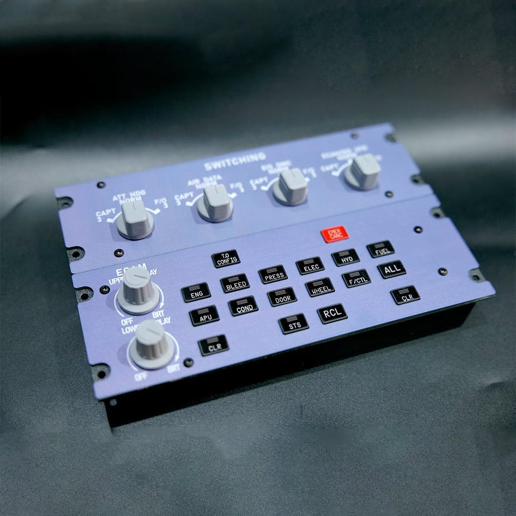 Rowsfire A109 V3.0 Landing Gear Indicator Integrated Panel, A32X/A31X/A350 ATT-ADIRS-EIS XECAM Home-Cockpit Flight Simulator Display for MSFS 2020/2024 - Compatible with FBW Ini