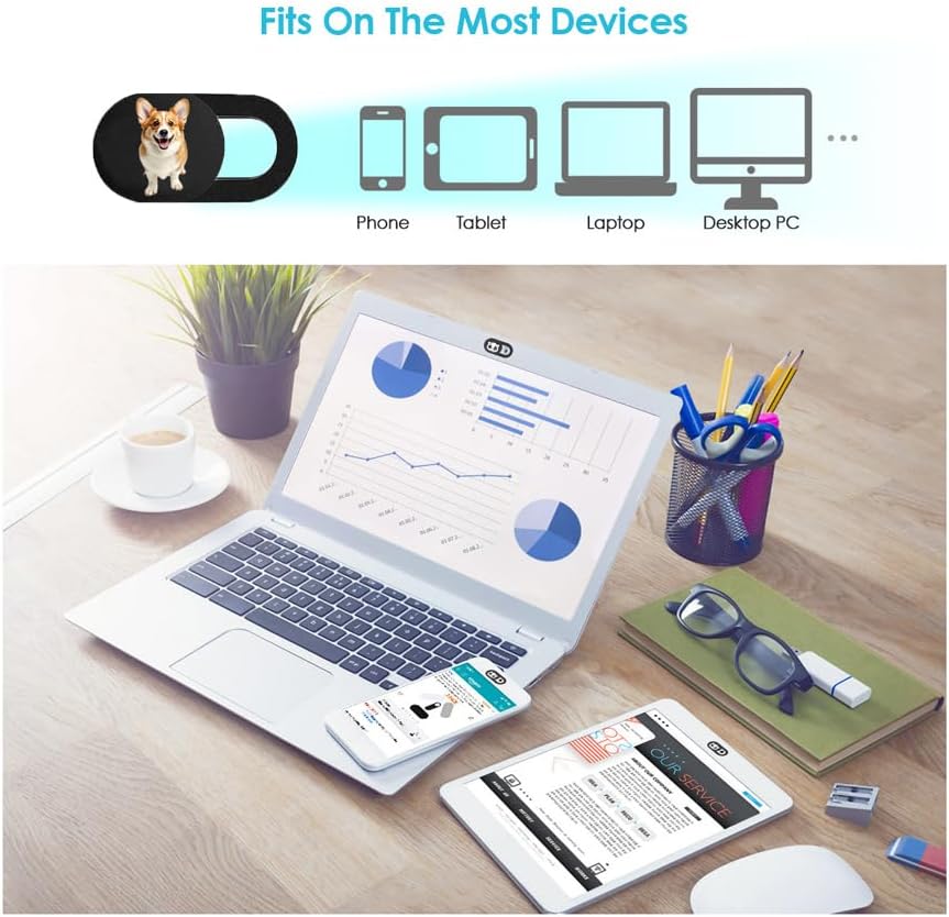 Laptop Camera Cover Slide - Camera Cover Protector Privacy for Laptop and Computer, 0.75 * 0.35 inch Webcam Cover Slide Camera Blocker (6 pcs)