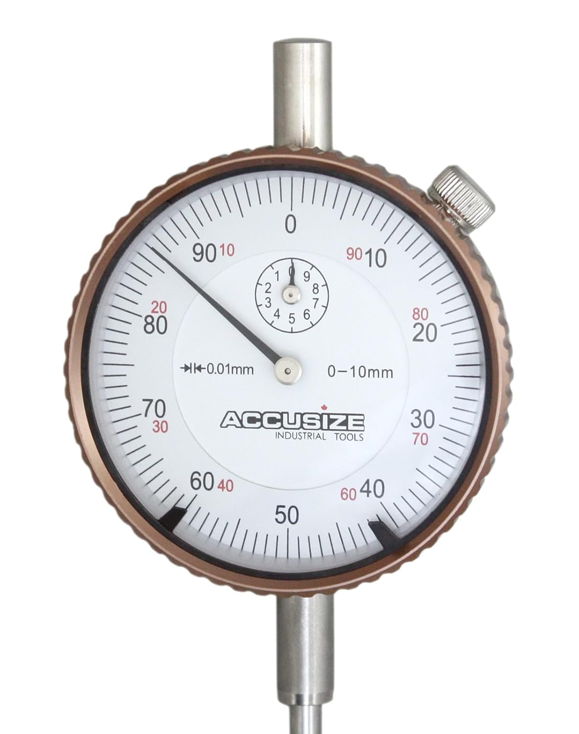 Accusize Industrial Tools 0-10 mm by 0.01 mm Metric Dial Indicators, P900-S001