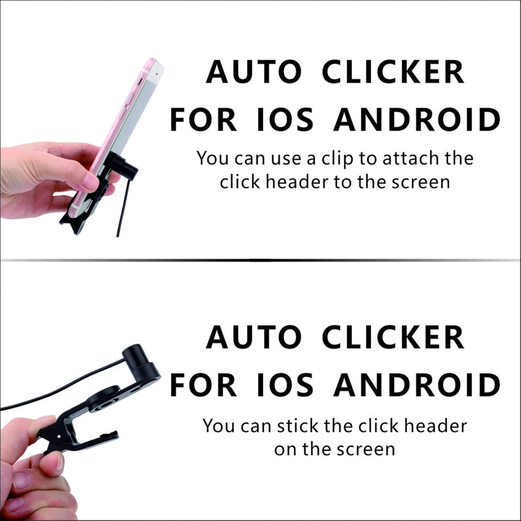 Auto Clicker for iPhone iPad：Screen Device Automatic Tapper for Android IOS，Simulated Finger Continuous Clicking, Adjustable Speed Physical Clicker，Suitable for Games, Live Broadcasts Likes, Reward