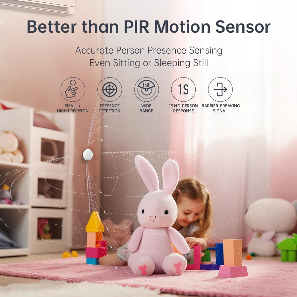 Emotion Pro Presence Sensor, 24GHz mmWave Radar WiFi Smart Motion Sensor, IR Blaster, MQTT Home Assistant, Compatible with Alexa and Google Home, No Hub Required