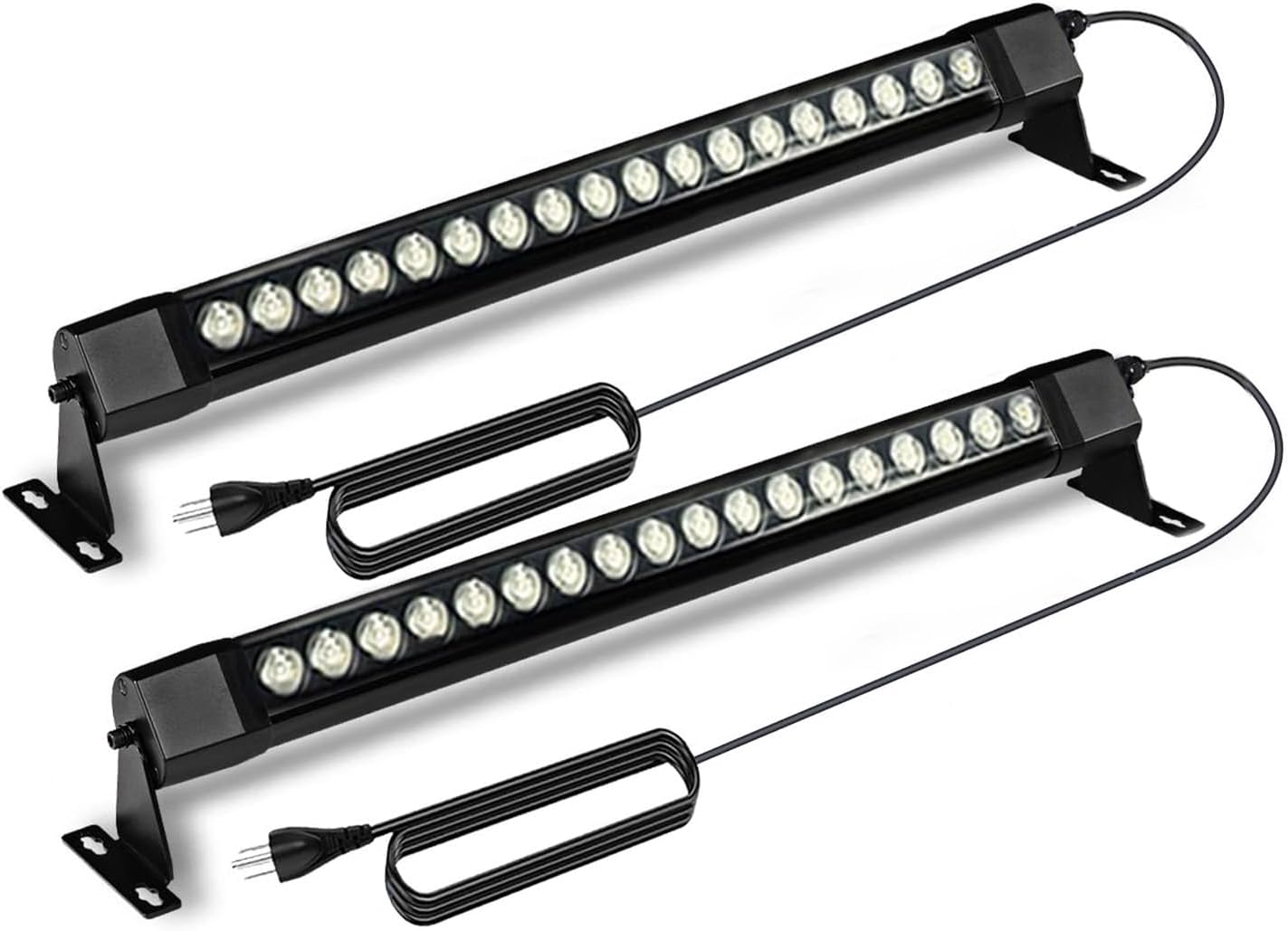 36W LED Wall Washer Light, 2FT 4000K Neutral White Outdoor Wall Washer Light Bar, 120V IP67 Waterproof LED Light Bar for Outdoor, Plug in (2 Pack)