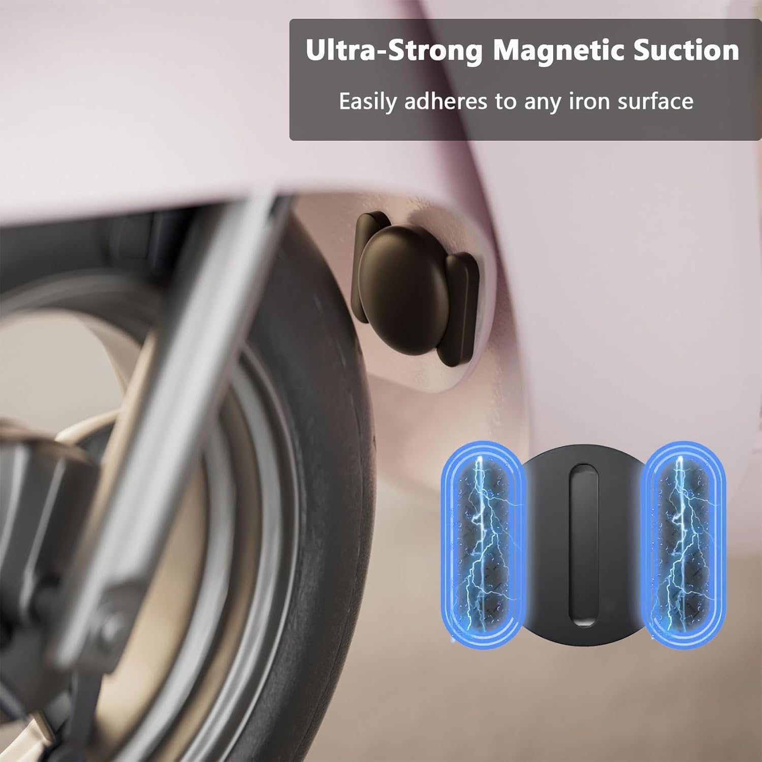 GPS Tracking Devices, 1 PCS Tracker Device for Vehicles, Work with Find My (iOS Only), Car Tracker Device Hidden with Magnetic Case, No Monthly Fee, GPS Tracker for Vehicles (Black)