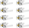 Square Passage Door Lever, Heavy Duty Interior Door Handles for Hallway& Closet Non-Locking Door Knob in Satin Nickel Keyless Door Lockset for Right & Left Side Door, 8 Pack