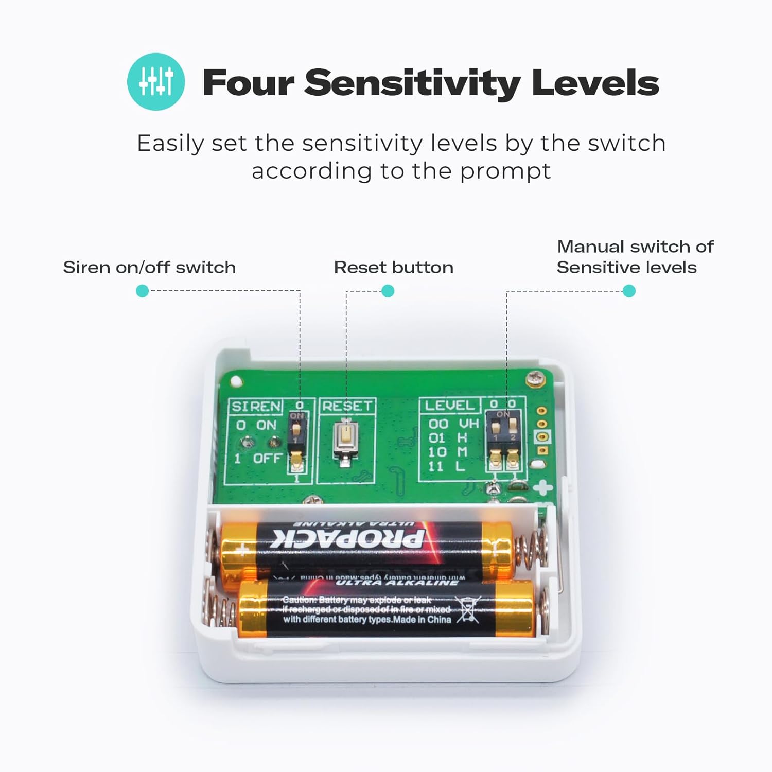 THIRDREALITY Zigbee Vibration Sensor 3 Pack with 110dB Alarm, Zigbee Hub Required,Adjustable Sensitivity, Work with SmartThings, Home Assistant via ZHA/Z2M and Echo Devices with Built-in Zigbee hub