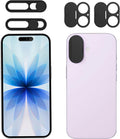 Privacy Lens Cover Compatible for iPhone 17 with Front Camera Cover,Protect Privacy and Security But Not Affect Facial Recognition（2Pack） Black