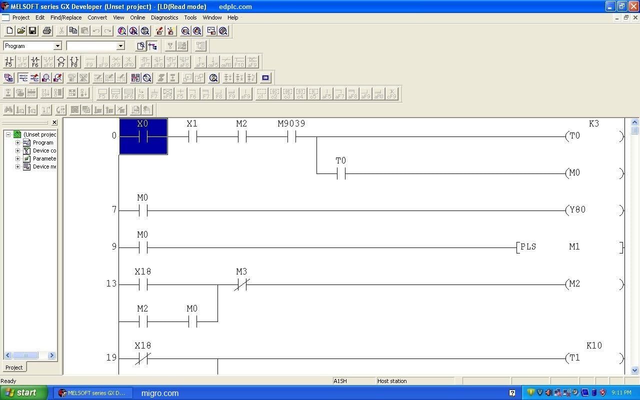 Migro PLC Ladder Logic Controller, 12 DC Inputs, 8 Relay Outputs, 24V, Black