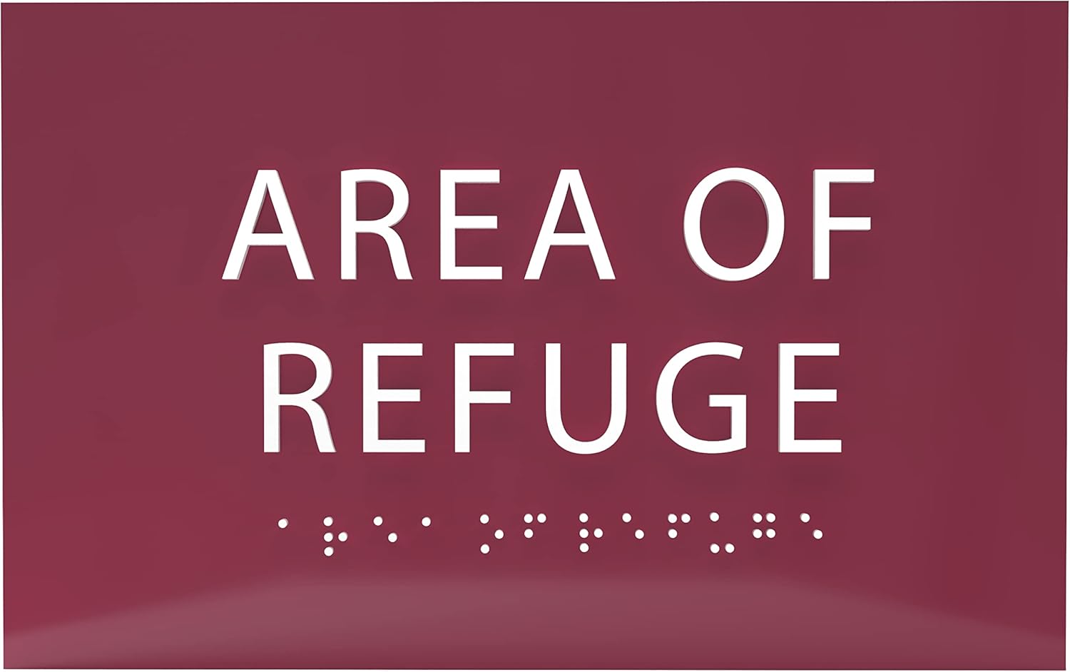 6" X4" Area of Refuge Sign - ADA Compliant Tactile Graphics Grade 2 Braille Text | Wall Mount Plastic Signs for Shopping Malls, Offices, Hotels, Schools, Apartments & Restaurants