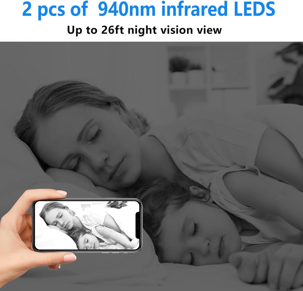 【Free 64G】 Smallest Wireless WiFi Battery Camera,Concealed Coin Size Security Camera,HD1080P Video Recording Live Feed for Night Vision,Motion Detection,Cloud Storage for Security with iOS Android