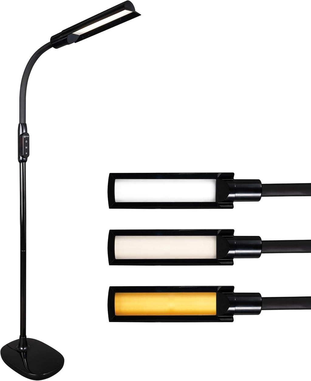 OttLite WingShade LED Floor Lamp with 3 Color Temperatures, ClearSun LED Technology, Floor Lamps for Living Room, Reading Light, Standing Lamp, Floor Lamp for Bedroom, Flexible & Adjustable Tall Lamp
