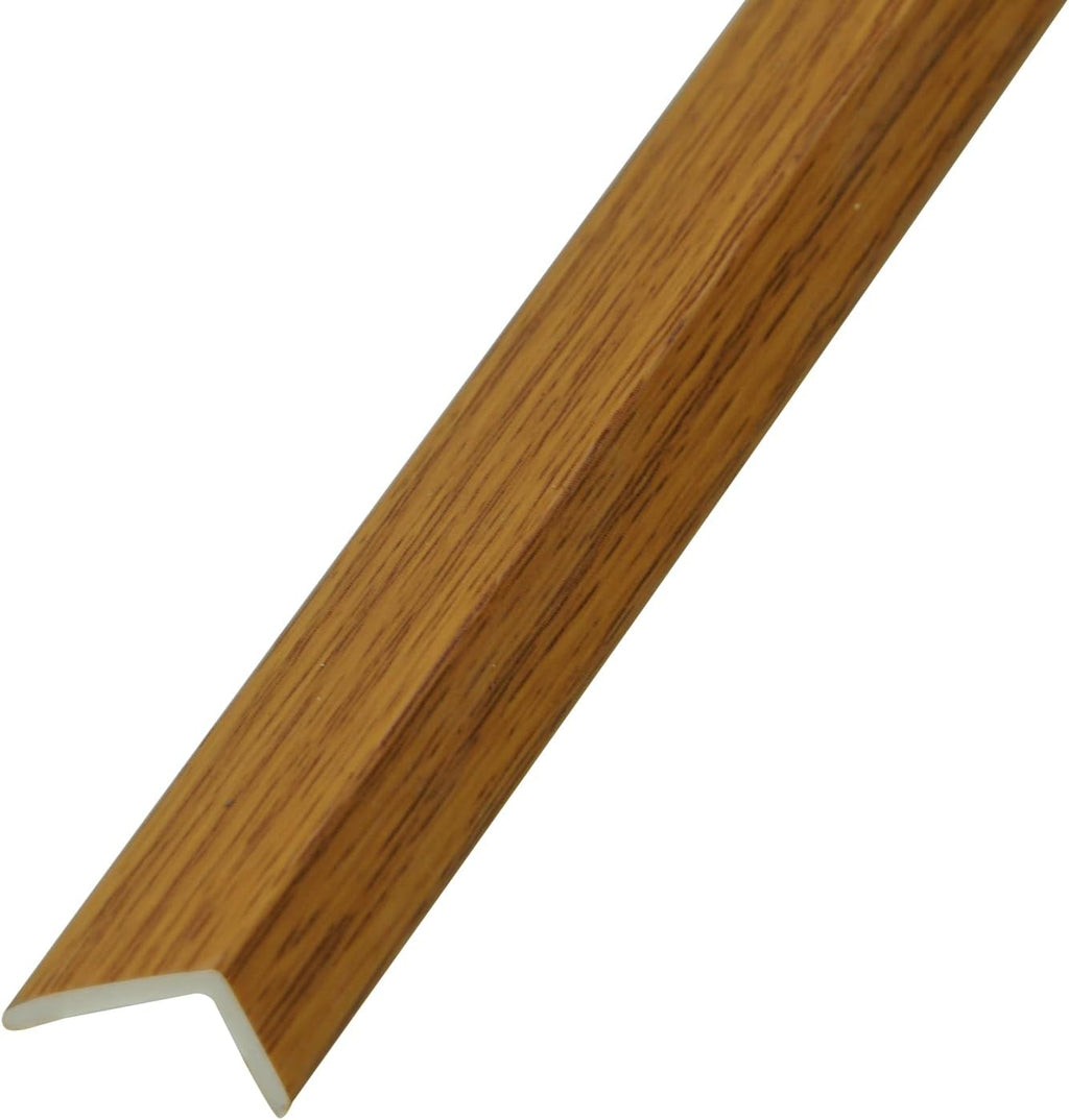 OUZUGIE 8-Pack 57 Inches, WPC Slat Wall Panel Trim,Corner Guard for Low Grille (Oak)