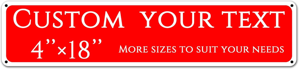 Custom Sign, Custom Indoor/Outdoor Decorative Sign，Aluminum Weatherproof Metal Sign Multiple Sizes, Double-sided,Customize for Swimming Pool,Playground, Business, Workplace, office, Home, Delivery Signs(4*18 Inch)