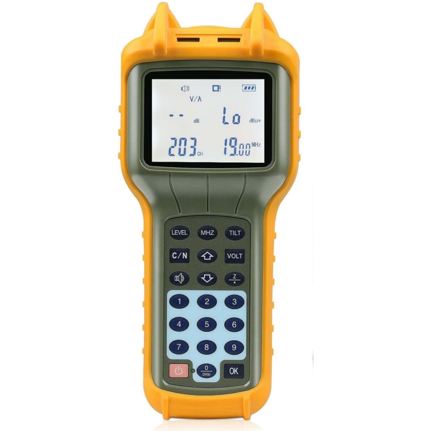 RY S110 Pro CATV Cable Tester - 47-870 MHz Coax Cable Tester Tracer Coaxial Wire Continuity Checker, TV Handle Signal Level Meter DB Tester Meter
