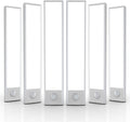 6 Pack Under Cabinet Lighting Wireless, 32 LED Rechargeable Battery Motion Sensor Light Indoor, Stick On Magnetic Closet Lights, Under Counter Lights for Kitchen, Stairs, White 8 in