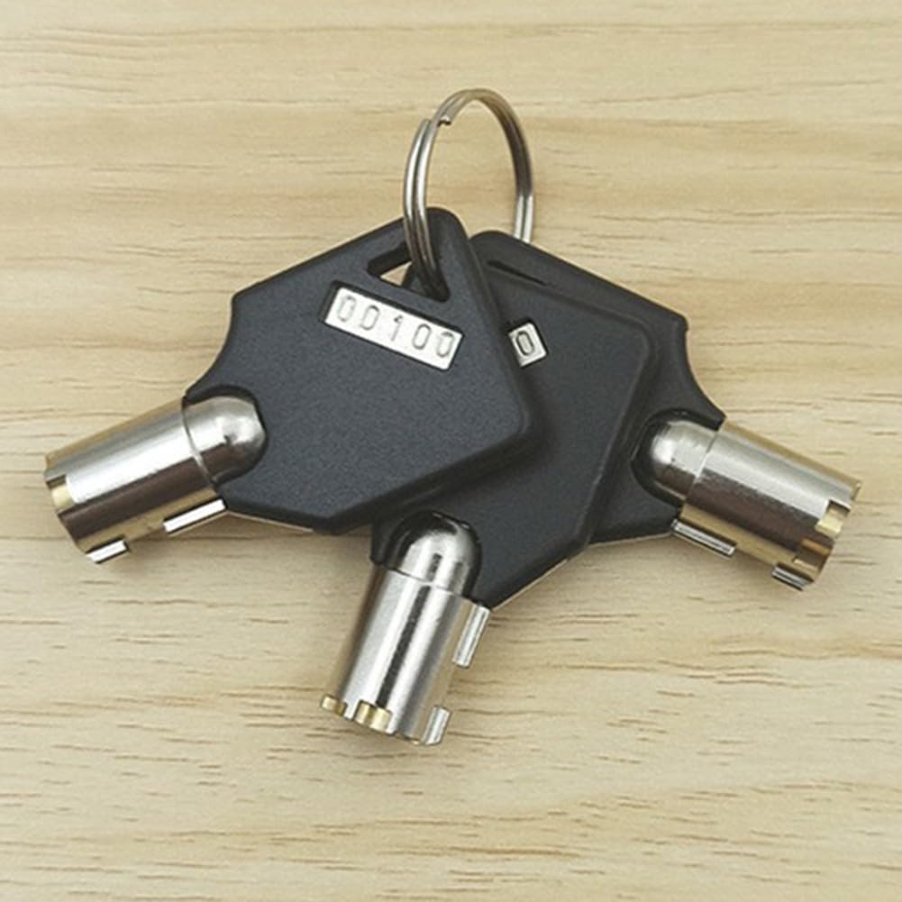 Zinc Alloy T-Type Cabinet Lock for Vending Machines,Water Dispensers Car Wash Systems,Salt Spray Tested 48H,Anti-Theft Screws,Secure T-Lock with 3 Keys,Silver