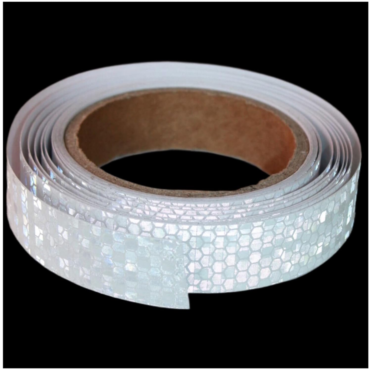 White Reflective Tape Outdoor Waterproof 1 inch, High Visibility Warning Industrial Marking Tape,Safety Stickers (15 feet)