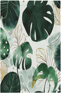 Boho Tropical Green Leaf Watercolor Banana Leaves Light Switch Cover Plate 1 Gang No Device Blank Electrical Wall Plates Faceplate Decorative Switch Plate For Bed Room Living Room Decor