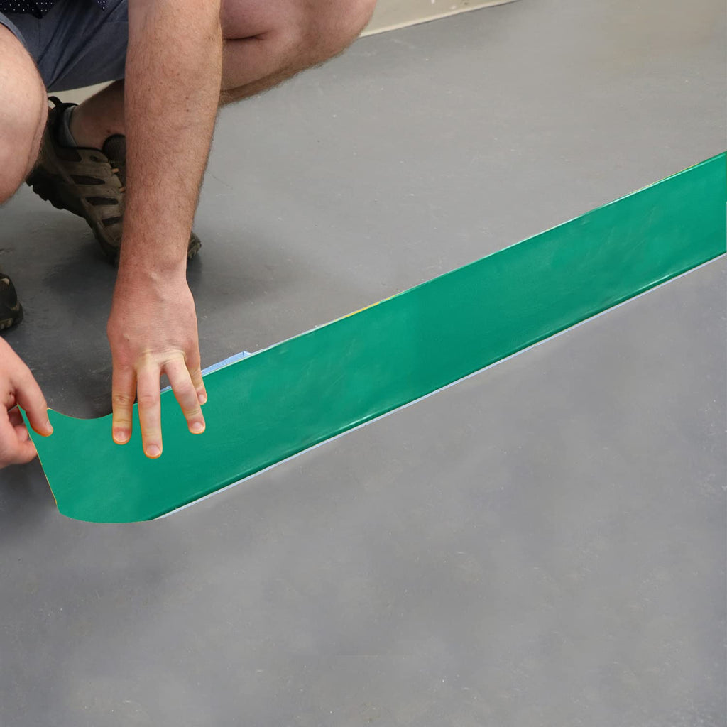 SmartSign Green 4 inch x 100 feet Floor Marking Tape, 32 mil Vinyl Floor Tape, Superior Mark Industrial Use Safety Tape with Beveled Edges, Strong Adhesive, for Gym/Warehouse/Courts
