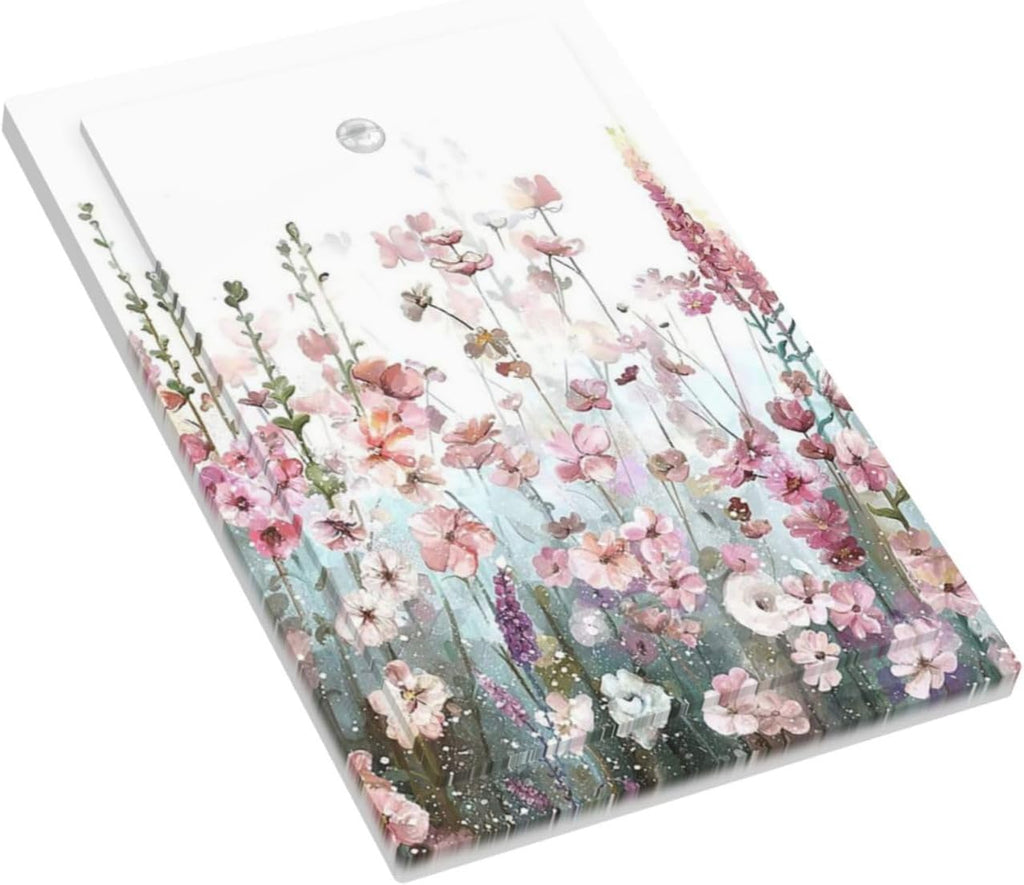 Colorful Flowers Pink Floral Watercolor Plant Light Switch Cover Plate 1 Gang No Device Blank Electrical Wall Plates Faceplate Decorative Switch Plate for Bed Room Living Room Decor