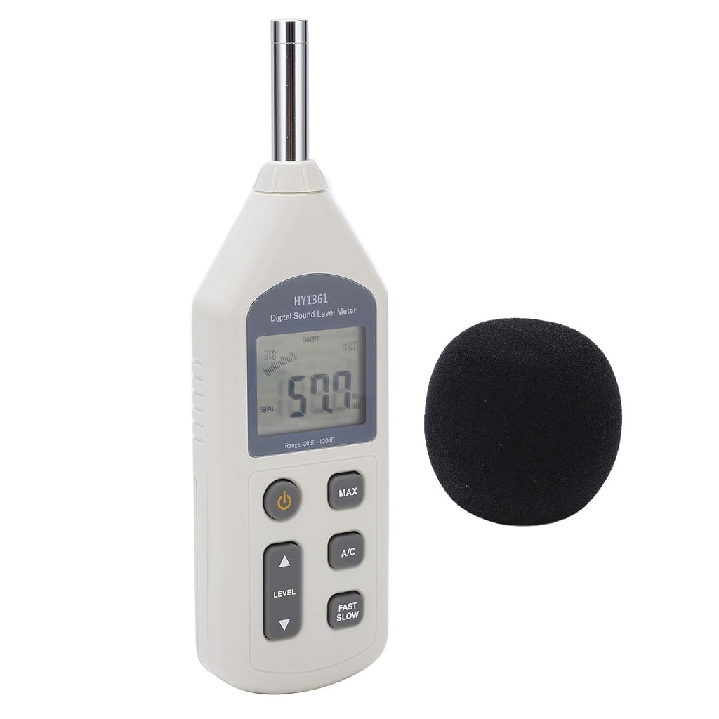 Digital Sound Level Meter with LCD Screen, Handheld Decibel Monitor 30-130dBA, 35-130dBC - Sensor, Backlit Display, Ideal for Noise Measurement