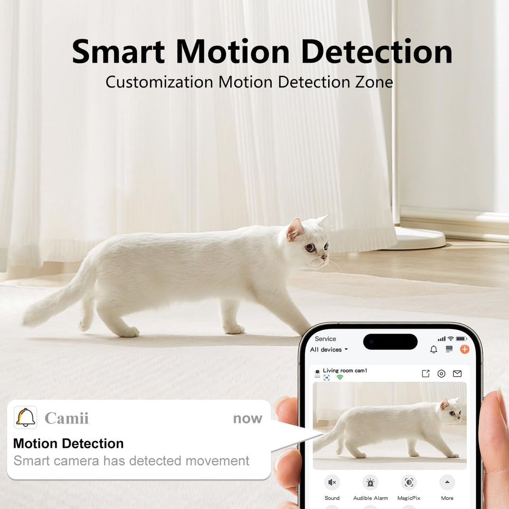 2K Pet Camera Indoor, 5G/ 2.4G Indoor Cameras for Home Security, Baby/Dog/Pet/Elder Camera with Phone App, Night Vision, Auto Tracking, Human/Pet Detection, Cloud&SD Storage
