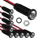 10pcs LED Plastic Indicator Pilot Light 110VAC Mounting Hole Size 6mm(White)