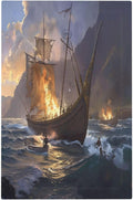 Light Switch Cover Plate Medieval Vintage Sailing Adventure Sailings Ocean Waves 1 Gang No Device Blank Wall Plate Electrical Outlet Cover Decorative Switch Plate Covers for Bedroom Cabin Decor