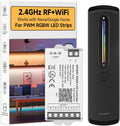BTF-LIGHTING RF 2.4GHz Wireless Remote RC09RFB & C04W 2.4GHz Tuya WiFi Controller Kit Alexa Google Home Smartphone APP Control for RGBW PWM 5050SMD FCOB (+ R G B W) 5PIN LED Strip DC12V DC24V