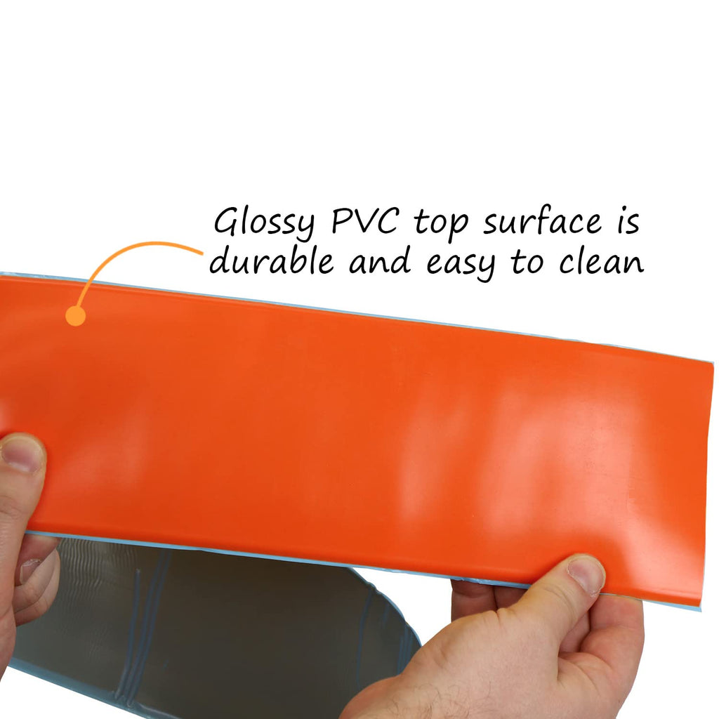 SmartSign Orange 4 inch x 100 feet Floor Marking Tape, 32 mil Vinyl Floor Tape, Superior Mark Industrial Use Safety Tape with Beveled Edges, Strong Adhesive, for Gym/Warehouse/Courts