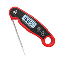 Aurasky Instant-Read Meat Thermometer Digital for Cooking and Grilling, Waterproof Food Thermometer with Backlight, Calibration & Hold Function for Kitchen, BBQ, Deep Fry, Candy, Liquid (Red)