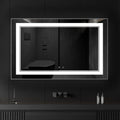48" x 30" LED Bathroom Mirror Wall-Mounted Anti-Fog Mirror Bathroom Mirror with Lights LED Vanity Mirror Dimmable Lighted Mirrors