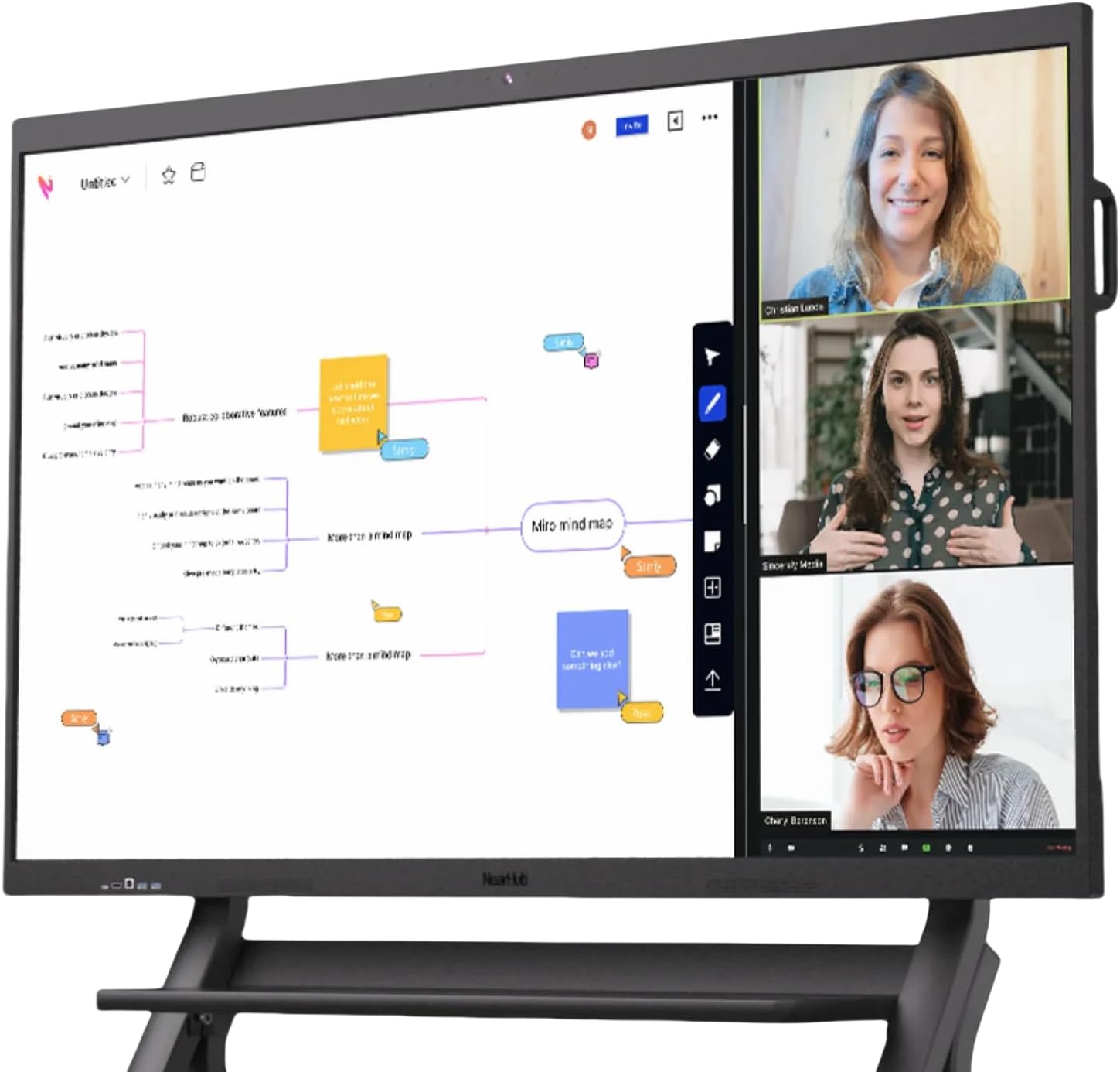NearHub S Pro 4K UHD Smart Board,65” Windows 11 Interactive Whiteboard for Business &Education,Touchscreen Display with Built-In Camera &Microphones,All-in-One Collaboration Device for Hybrid Meetings