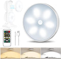 3 Colors Temperatures LED Closet Light Motion Sensor Step Light Compatible with Charging Station, USB Rechargeable Battery Operated Puck Light (1 Pack)