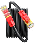 SNANSHI Ethernet Cable 40 ft, Round CAT 8 LAN Network Cable RJ45 Patch Cord SFTP Gigabit 10/100/1000Mbit/s with Gold Plated Lead for POE/Switch/Router/Modem/Printer