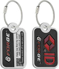 Forge Smart Lost and Found Luggage Tags, Global Luggage Tracking Tag, WorldTracer Compatible, Travel Sentry Powered Baggage ID System for Luggage, Bags, Suitcases, and More (Black 2 PK)