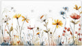 Watercolor Wildflower Colorful Floral Plant Light Switch Covers Quad Toggle Electrical Faceplate 4 Gang Wall Plate Decorative Switch Plates for Bed Room Living Room Decor