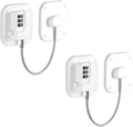 Refrigerator Lock - Heavy Duty Fridge & Freezer Safety Latch for Babies & Toddlers, Easy Install Kitchen Cabinet Lock (White, 2)