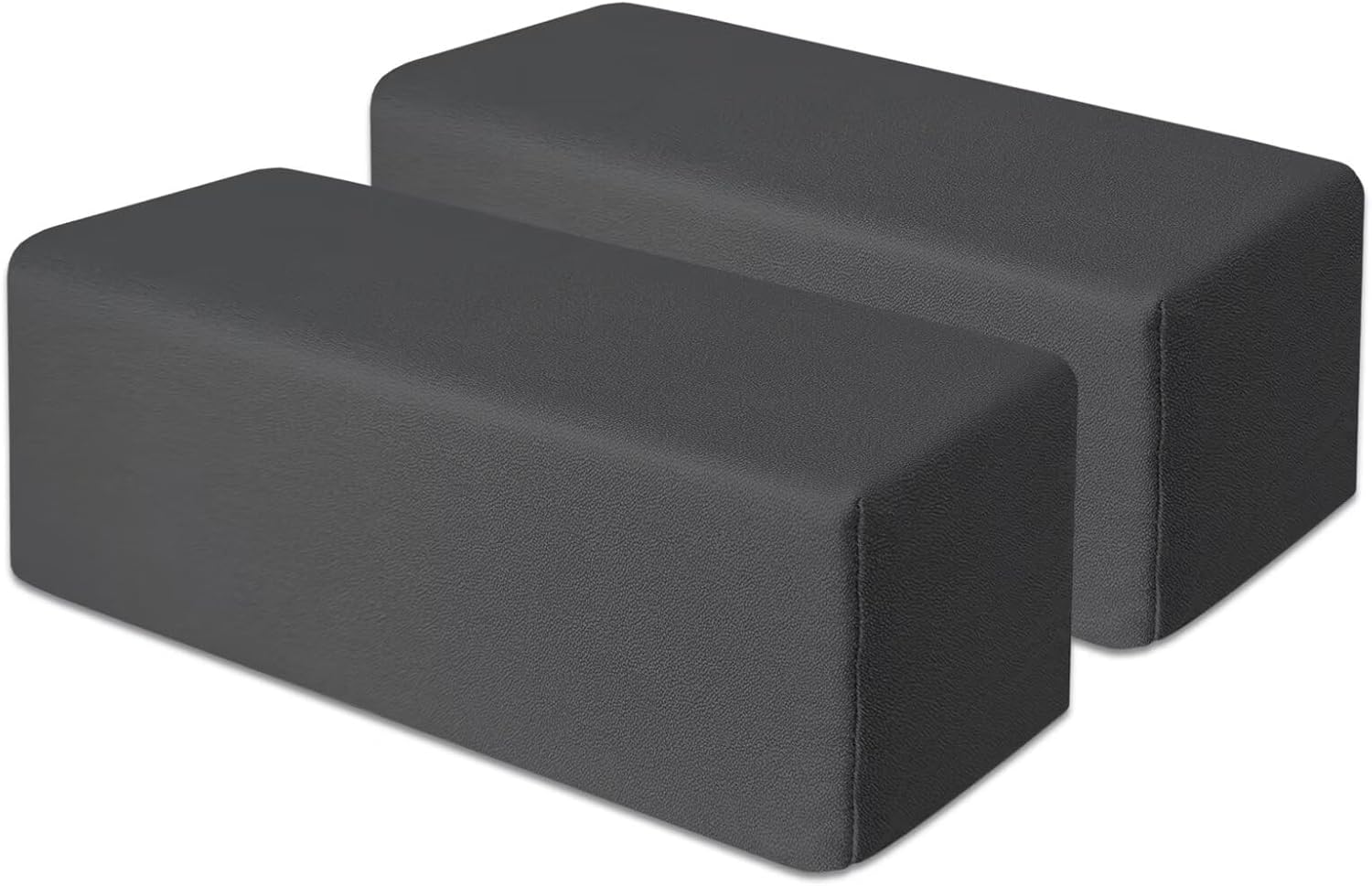 2 Pack Couch Arm Rest Pillow 6''x6''x20'' Faux Leatharie Armrest Cushion, High Density Foam Pillows, Removable & Washable Headboard Elbow Support for Armchair Sofa Bed,Dark Gray