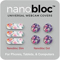 Camera Cover Slide Set - 7-Piece, Floral - Webcam Covers & Camera Privacy Stickers with Nano Suction No-Residue Reusable Blocker