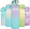 BJPKPK Insulated Water Bottle 25oz Stainless Steel Water Bottles with Straw and Carry Handle Double Wall Metal Thermal Flask,Lavender Green