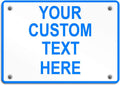 Aluminum Weatherproof Metal Sign Multiple Sizes Custom Personalized Text Here White Blue Notice Travel Horizontal Street Signs 10x7Inches