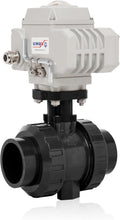 Unox 110V AC Electric Actuated Ø32 (1") U-PVC Ball Valve, Motorized Ball Valve For Water - PN16