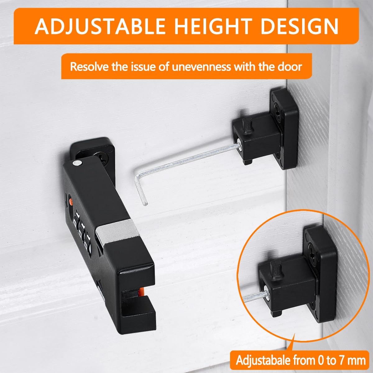 Cabinet Lock，Barn Door Latches,3-Digit Combination Security Locks,Combination Security Lock,for Office File Cabinet,Drawers,Locker,Small Door,Cupboard (1, Black_90 Degree)